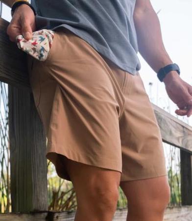 Burlebo Men's Everyday Short All Over Duck Pocket