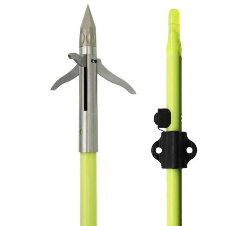 Muzzy Bowfishing Classic Chartreuse Arrow With Iron 3 Blade