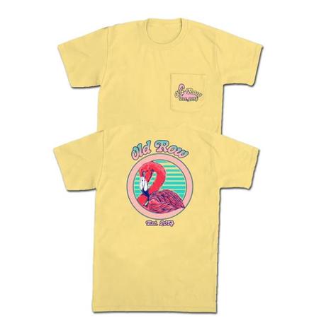 Old Row Flamingo 2.0  Pocket Tee