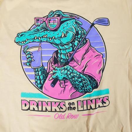 Old Row Drinks On The Links Pocket Tee - White