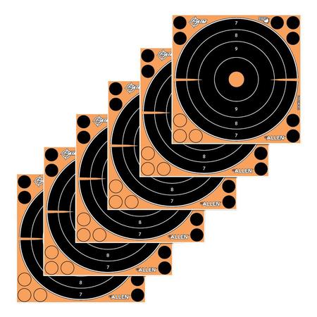 Allen EZ-Aim Splash Reactive Target Self-Adhesive Paper | Black/Orange 8