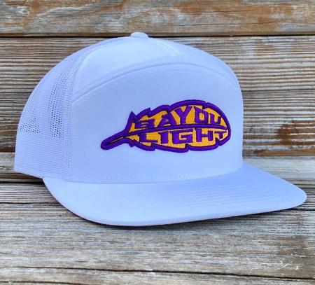 Bayou Light Flat Bill Turkey Feather Patch Hat - GEAUX Tigers!!!