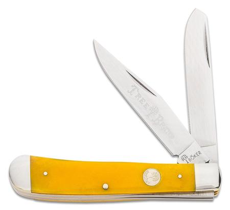 Boker Traditional Series 2.0 Trapper - Clip & Spey - Yellow Bone & Nickle