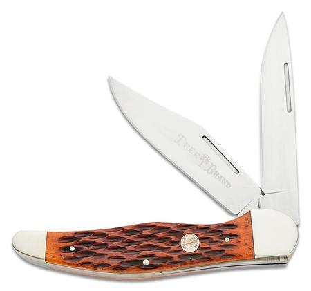 Boker Traditional Series 2.0 Folding Hunter - Drop Point & Clip - Jigged Brown Bone & Nickle