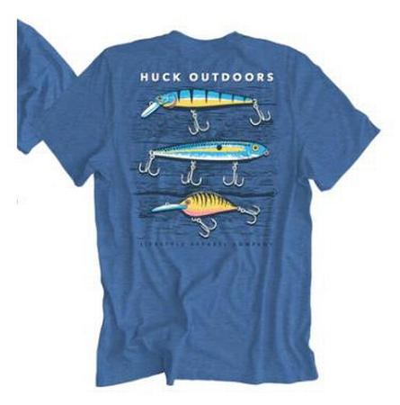 Huck Men's SS Fishing Lures T Shirt