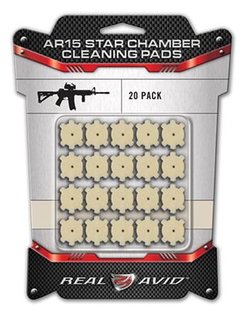 Real Avid AVAR15CP Star Chamber Cleaning Pads 223 Rem/5.56x45mm NATO Wool 20 Per Pkg