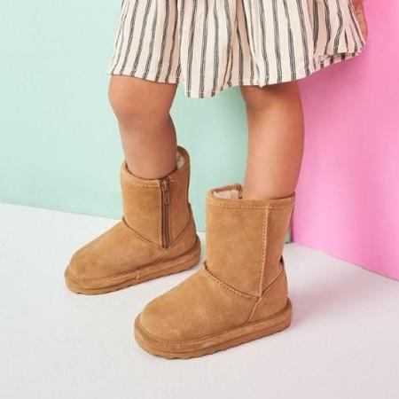 Bearpaw Toddler Elle Zipper Boot - Iced Coffee