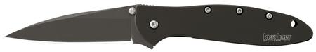 Kershaw Leek - Modified Drop Pointv - Plain Black - Includes Pocket Clip