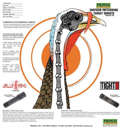 Primos 6041 Patterning Turkey  Hanging Paper Targets, For Use With Shotgun 10.75