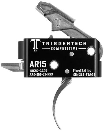 TriggerTech Competitive - Stainless Pro Curved Single-Stage 3 lbs Fixed for AR-15