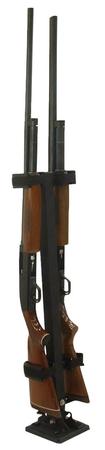 Rugged Gear 10082 Floor Mount Gun Rack  2 Rifle/Shotgun Black Metal