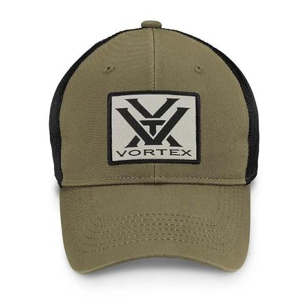 Vortex Patch Logo Cap - Olive/Black Mesh