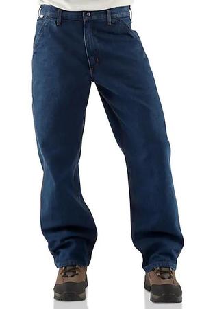 Carhartt Men's Flame-resistant Signature Denim Dungaree Jeans