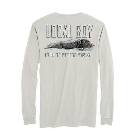 Local Boy Youth LS Fetch Black Lab T Shirt