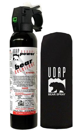 UDAP 15HP Magnum Bear Spray  OC Pepper Range Up to 35 ft 9.20 oz Includes Hip Holster