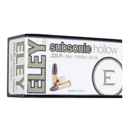 Eley Subsonic Hollow 22 LR 38 Grain LHP | 50 Rounds