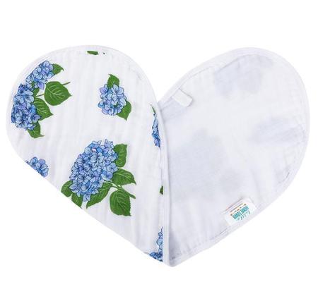 Baby 2-N-1 Burp Cloth & Bib Combo: Hydrangeas