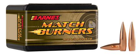 Barnes Bullets 30160 Match Burners  
22 Caliber .224 52 GR Match Burners Flat Base 100 Box