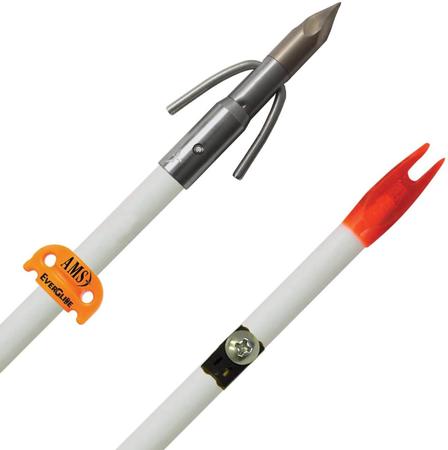 AMS Bowfishing Chaos QT Shaft-Turn Release Arrows | White