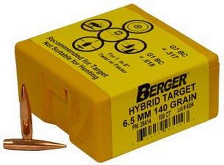 Berger Bullets 26414 Target 140 GR 100 Box