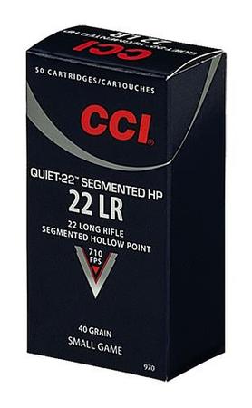 CCI Quiet-22 22LR 40 Grain Segmented Hollow Point 50 Rounds Per Box - 970