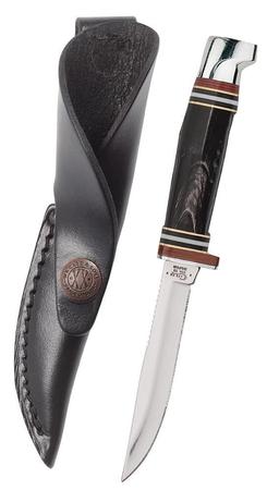 Case Buffalo Horn Mini FINN Hunter with Leather Sheath