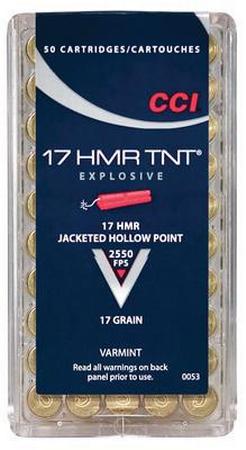 CCI Varmint TNT 17 HMR 17 gr Jacketed Hollow Point