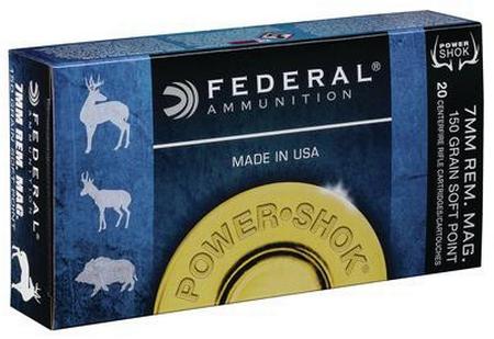 Federal Power-Shok 7mm Remington Magnum 150 Grain SP | 20 Rounds