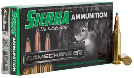 Sierra GameChanger 243 Winchester 90 Grain TGK | 20 Rounds