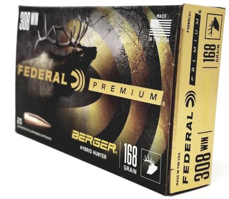 Federal Berger Hybrid Hunter 308 Winchester 168 Grain | 20 Rounds