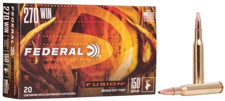 Federal Fusion 270 Winchester 150 Grain FSP | 20 Rounds