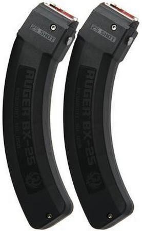 Ruger 25 Round BX-25 Magazine For Model 10/22, 77/22, SR-22 and 22 Charger .22 LR - 2 Pack