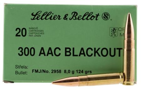 Sellier & Bellot 300 Blackout 124 Grain FMJ | 20 Rounds