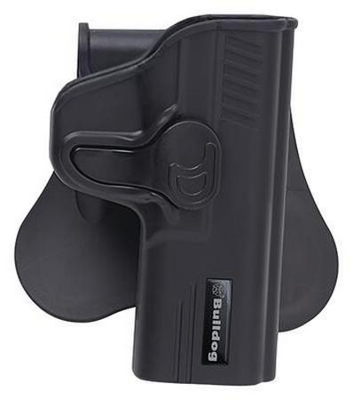 Bulldog Rapid Release Polymer Holster With Paddle For Glock 19/23/32 Gen 1-4 Black Right Hand