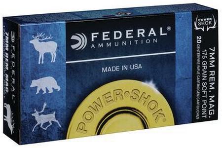 FEDERAL Power-Shok 7mm Remington Magnum 175 Grain SP | 20 Rounds