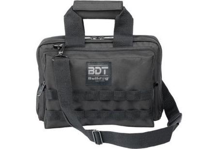 BULLDOG DELUXE 2 PISTOL RANGE BAG W/MOLLE BLACK - BDT917B