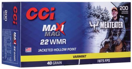 CCI 958ME Maxi-Mag MeatEater 22 WMR 40 gr Jacketed Hollow Point (JHP) 200 Bx/ 10 Cs