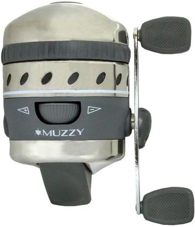 Muzzy 1097 XD Bow Fishing Reel with 150 line Installed & Extended Hood