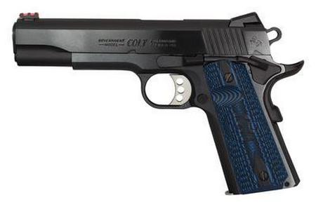 Colt Series 70 Competition Steel .45 ACP 5 Inch Carbon Steel Barrel Blue Finish Novak Sights Carbon Steel Frame Blue Finish G-10 Blue Grips 8 Round