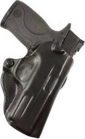 Desantis Mini Scabbard Holster Rh Owb Leather S/a Hellcat Blk