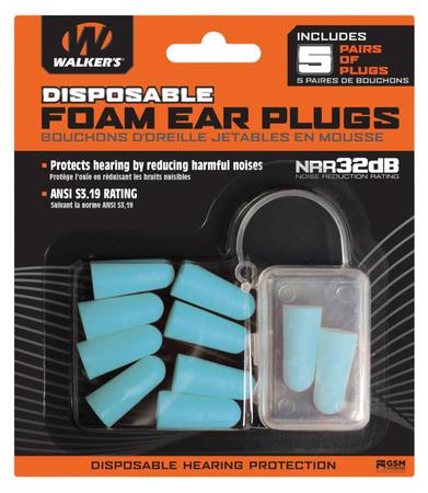 Walker's Foam Ear Plugs | Teal | 5 Pair