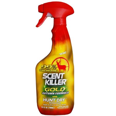 Wildlife Research Scent Killer Gold Clothing Spray With Hunt Dry | 24 Oz Autumn Formula