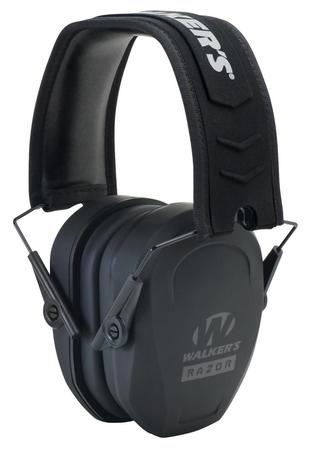 Walker's Razor Slim Over the Head Black Ear Cups